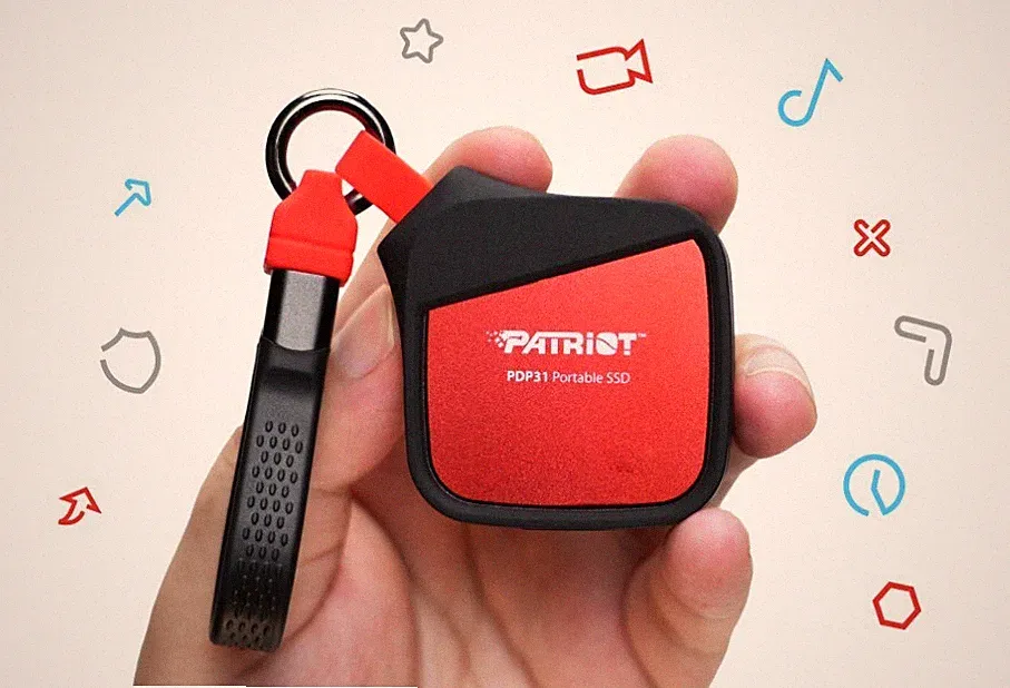 Patriot PDP31 2TB Compact Portable SSD 1000MB/s USB 3.2 Type-C 10Gbps PC/Laptop